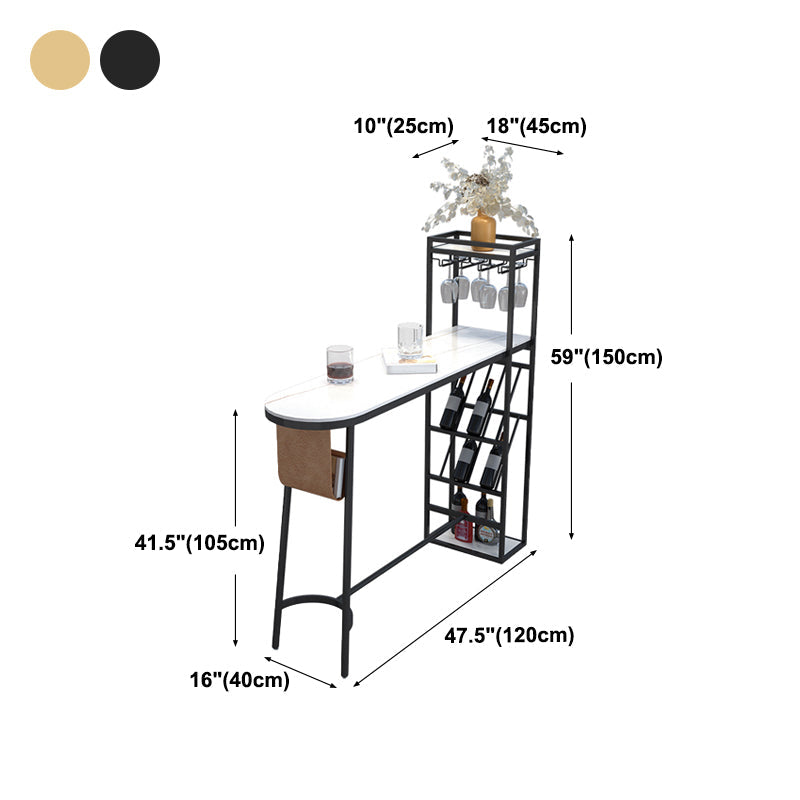 Indoor Wine Back Event and Cocktail Table Modern Marble Legs Bar Height Table Clearhalo 'Bar Furniture' 'Bar Tables' 'bar_tables' 'furn' 'furn_bar_tables' 'Furniture' 'furniture_bar_tables' 'Kitchen & Dining Furniture' 'kitchen&dining_furn' 'kitchen' 4285021