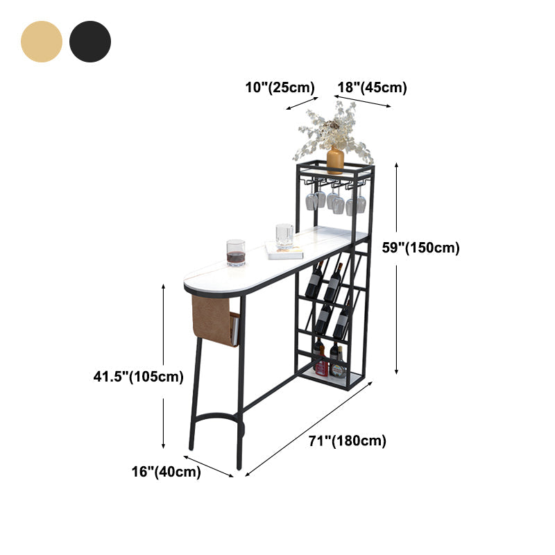 Indoor Wine Back Event and Cocktail Table Modern Marble Legs Bar Height Table Clearhalo 'Bar Furniture' 'Bar Tables' 'bar_tables' 'furn' 'furn_bar_tables' 'Furniture' 'furniture_bar_tables' 'Kitchen & Dining Furniture' 'kitchen&dining_furn' 'kitchen' 4285024