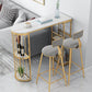 Modern Living Room Counter Height Table Storage Sled Bar Height Cocktail Table 70.9"L x 15.7"W x 41.3"H Gold Without Chairs Clearhalo 'Bar Furniture' 'Bar Tables' 'bar_tables' 'furn' 'furn_bar_tables' 'Furniture' 'furniture_bar_tables' 'Kitchen & Dining Furniture' 'kitchen&dining_furn' 'kitchen' 4285025