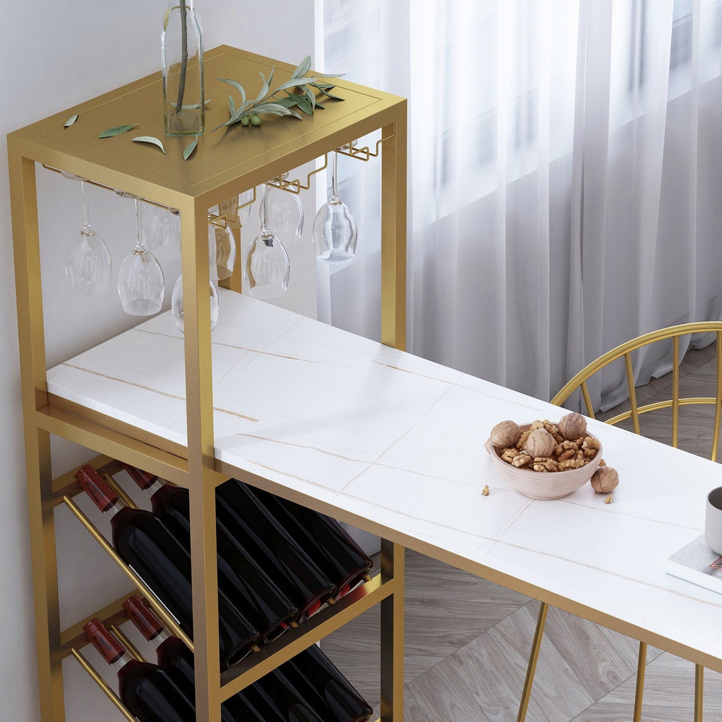 Modern Rectangle Bistro Bar Height Cocktail Table Marble Sled Indoor Bar Table Clearhalo 'Bar Furniture' 'Bar Tables' 'bar_tables' 'furn' 'furn_bar_tables' 'Furniture' 'furniture_bar_tables' 'Kitchen & Dining Furniture' 'kitchen&dining_furn' 'kitchen' 4285050