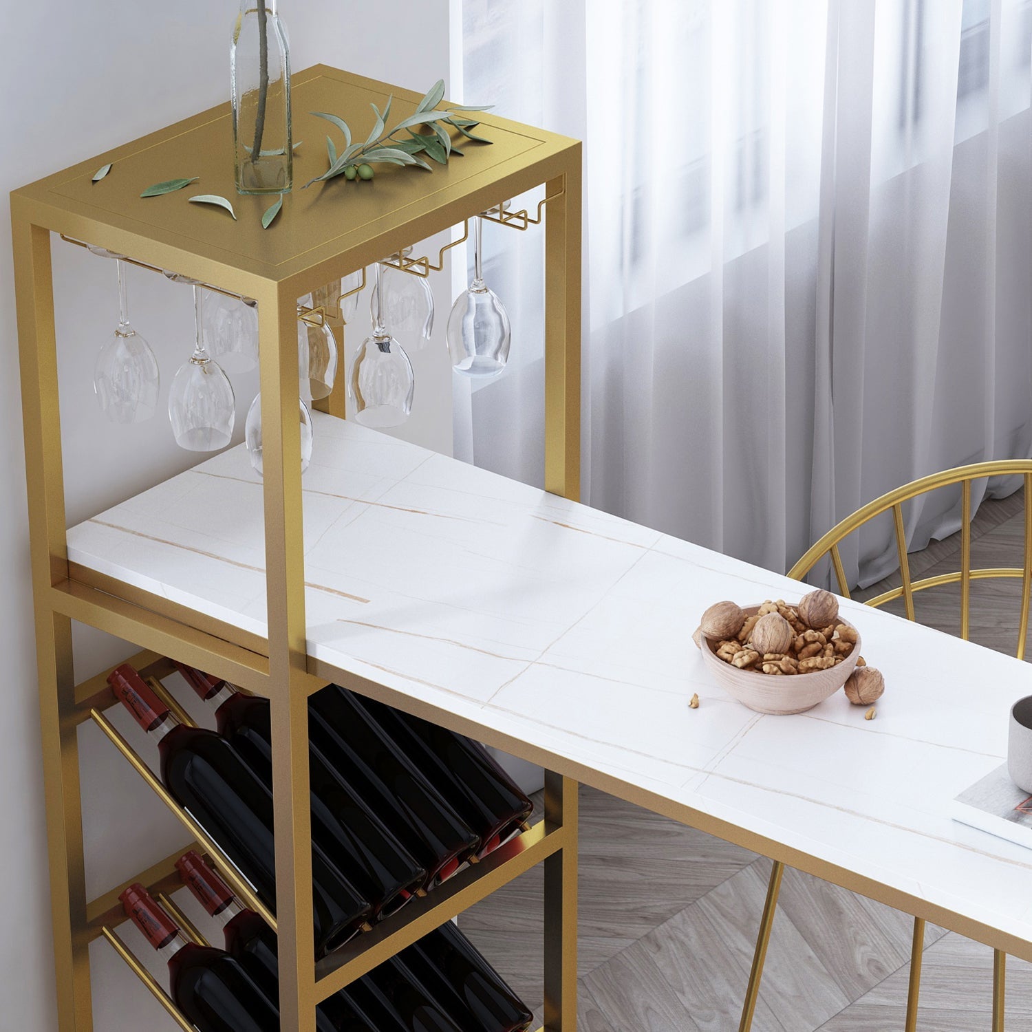 Modern Rectangle Bistro Bar Height Cocktail Table Marble Sled Indoor Bar Table Clearhalo 'Bar Furniture' 'Bar Tables' 'bar_tables' 'furn' 'furn_bar_tables' 'Furniture' 'furniture_bar_tables' 'Kitchen & Dining Furniture' 'kitchen&dining_furn' 'kitchen' 4285050