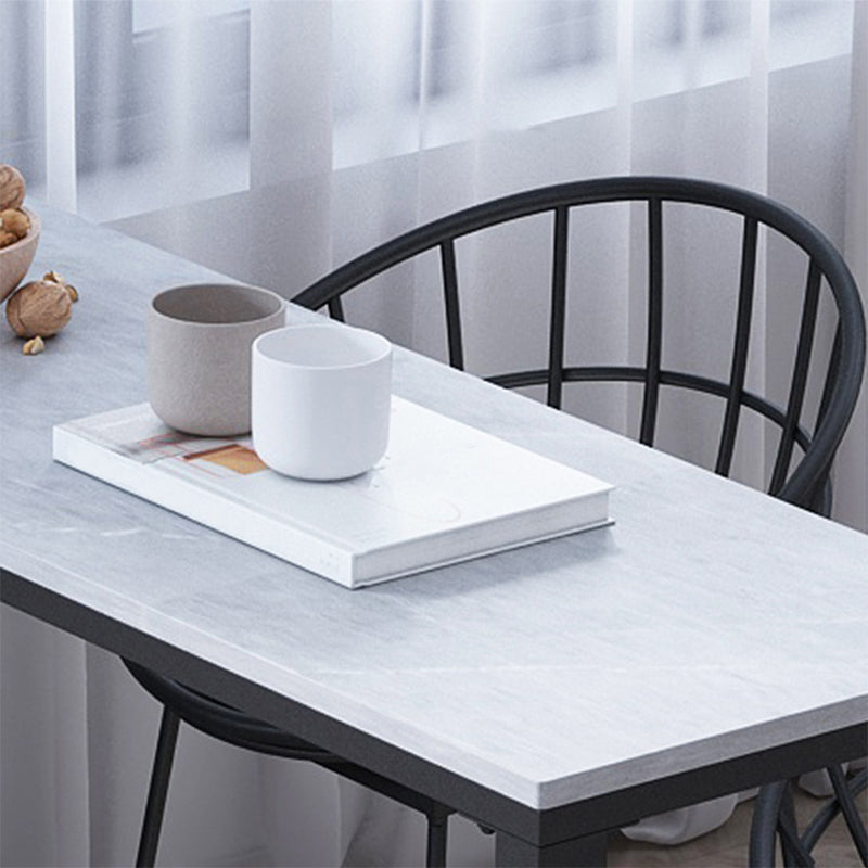 Modern Rectangle Bistro Bar Height Cocktail Table Marble Sled Indoor Bar Table Clearhalo 'Bar Furniture' 'Bar Tables' 'bar_tables' 'furn' 'furn_bar_tables' 'Furniture' 'furniture_bar_tables' 'Kitchen & Dining Furniture' 'kitchen&dining_furn' 'kitchen' 4285051