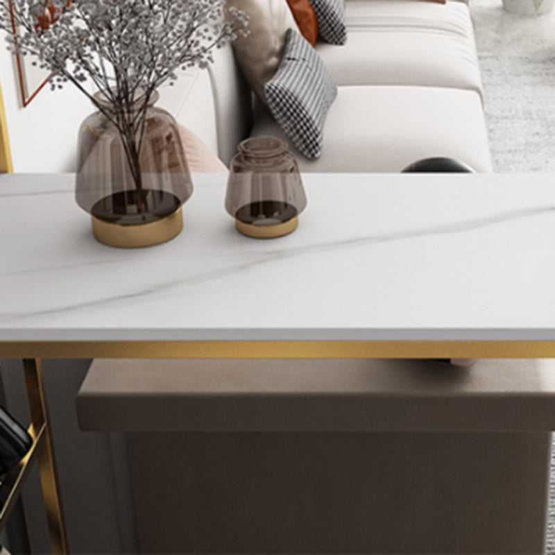 Sled Marble Pub Height Dining Table Modern Storage Counter Height Dining Table Clearhalo 'Bar Furniture' 'Bar Tables' 'bar_tables' 'furn' 'furn_bar_tables' 'Furniture' 'furniture_bar_tables' 'Kitchen & Dining Furniture' 'kitchen&dining_furn' 'kitchen' 4285067