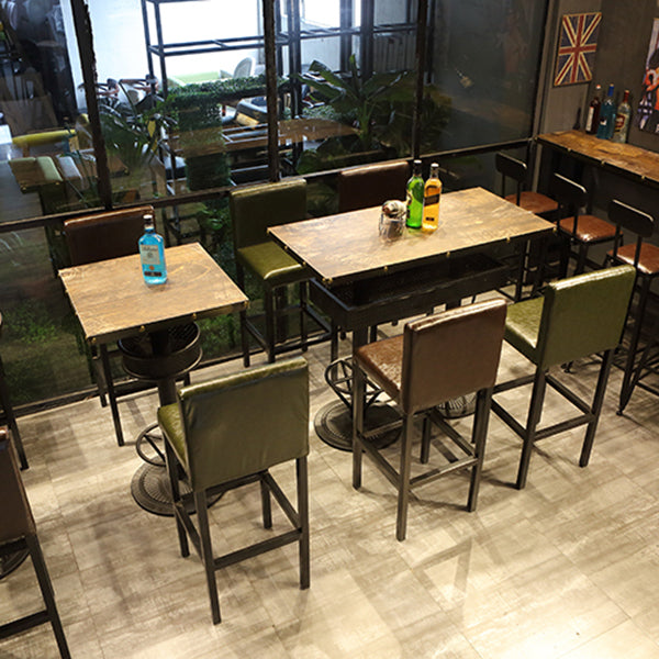 Modern Wood Storage Counter Height Table Brown Bistro Accent Dining Table Clearhalo 'Bar Furniture' 'Bar Tables' 'bar_tables' 'furn' 'furn_bar_tables' 'Furniture' 'furniture_bar_tables' 'Kitchen & Dining Furniture' 'kitchen&dining_furn' 'kitchen' 4285084