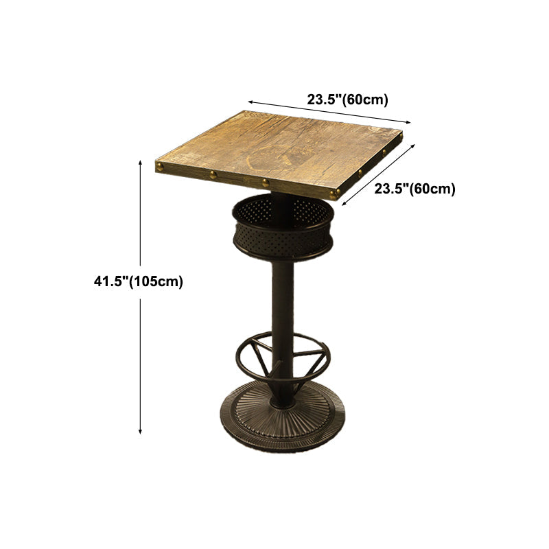 Modern Wood Storage Counter Height Table Brown Bistro Accent Dining Table Clearhalo 'Bar Furniture' 'Bar Tables' 'bar_tables' 'furn' 'furn_bar_tables' 'Furniture' 'furniture_bar_tables' 'Kitchen & Dining Furniture' 'kitchen&dining_furn' 'kitchen' 4285087