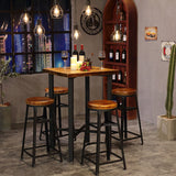 Modern Cafe Bar Height Cocktail Table Square Wood Counter Height Dining Table Clearhalo 'Bar Furniture' 'Bar Tables' 'bar_tables' 'furn' 'furn_bar_tables' 'Furniture' 'furniture_bar_tables' 'Kitchen & Dining Furniture' 'kitchen&dining_furn' 'kitchen' 4285091