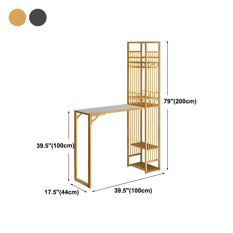 Rectangle Double Pedestal Bistro Bar Desk Indoor Bistro Bar Height Cocktail Table Clearhalo 'Bar Furniture' 'Bar Tables' 'bar_tables' 'furn' 'furn_bar_tables' 'Furniture' 'furniture_bar_tables' 'Kitchen & Dining Furniture' 'kitchen&dining_furn' 'kitchen' 4285108