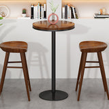 Modern Round Bar Dining Table Indoor Wood Top Bar Height Pub Table Iron Base Clearhalo 'Bar Furniture' 'Bar Tables' 'bar_tables' 'furn' 'furn_bar_tables' 'Furniture' 'furniture_bar_tables' 'Kitchen & Dining Furniture' 'kitchen&dining_furn' 'kitchen' 4285112