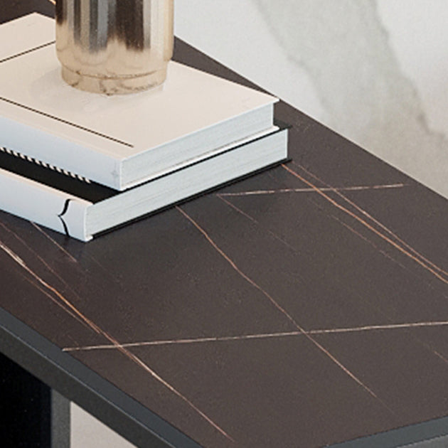 Dining Room Marble Counter-height Pub Table Rectangle Double Pedestal Bar Table Clearhalo 'Bar Furniture' 'Bar Tables' 'bar_tables' 'furn' 'furn_bar_tables' 'Furniture' 'furniture_bar_tables' 'Kitchen & Dining Furniture' 'kitchen&dining_furn' 'kitchen' 4285126