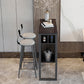Dining Room Marble Counter-height Pub Table Rectangle Double Pedestal Bar Table 55.1"L x 15.7"W x 41.3"H Black Without Chairs Clearhalo 'Bar Furniture' 'Bar Tables' 'bar_tables' 'furn' 'furn_bar_tables' 'Furniture' 'furniture_bar_tables' 'Kitchen & Dining Furniture' 'kitchen&dining_furn' 'kitchen' 4285131
