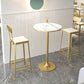 Contemporary Round Bar Dining Table Indoor Bar Height Pub Table Iron Base Clearhalo 'Bar Furniture' 'Bar Tables' 'bar_tables' 'furn' 'furn_bar_tables' 'Furniture' 'furniture_bar_tables' 'Kitchen & Dining Furniture' 'kitchen&dining_furn' 'kitchen' 4285138