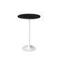 Contemporary Round Bar Dining Table Indoor Bar Height Pub Table Iron Base 19.7"L x 19.7"W x 29.5"H White Without Chairs Clearhalo 'Bar Furniture' 'Bar Tables' 'bar_tables' 'furn' 'furn_bar_tables' 'Furniture' 'furniture_bar_tables' 'Kitchen & Dining Furniture' 'kitchen&dining_furn' 'kitchen' 4285147
