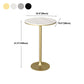 Contemporary Round Bar Dining Table Indoor Bar Height Pub Table Iron Base Clearhalo 'Bar Furniture' 'Bar Tables' 'bar_tables' 'furn' 'furn_bar_tables' 'Furniture' 'furniture_bar_tables' 'Kitchen & Dining Furniture' 'kitchen&dining_furn' 'kitchen' 4285153