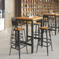 Wood Trestle Modern Bar Stool Table Natural Bistro Bar Height Cocktail Table Clearhalo 'Bar Furniture' 'Bar Tables' 'bar_tables' 'furn' 'furn_bar_tables' 'Furniture' 'furniture_bar_tables' 'Kitchen & Dining Furniture' 'kitchen&dining_furn' 'kitchen' 4285160