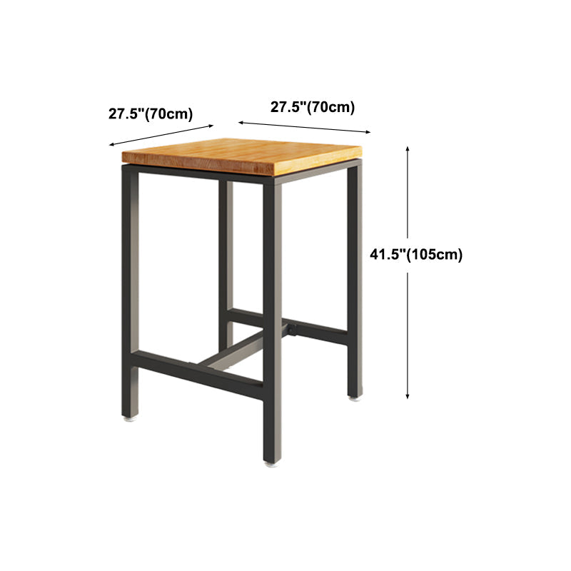 Wood Trestle Modern Bar Stool Table Natural Bistro Bar Height Cocktail Table Clearhalo 'Bar Furniture' 'Bar Tables' 'bar_tables' 'furn' 'furn_bar_tables' 'Furniture' 'furniture_bar_tables' 'Kitchen & Dining Furniture' 'kitchen&dining_furn' 'kitchen' 4285172