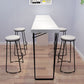 Modern White Metal Bistro Accent Dining Table Cafe Rectangle Patio Bar Table White-Black Without Chairs Clearhalo 'Bar Furniture' 'Bar Tables' 'bar_tables' 'furn' 'furn_bar_tables' 'Furniture' 'furniture_bar_tables' 'Kitchen & Dining Furniture' 'kitchen&dining_furn' 'kitchen' 4285179