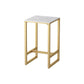 Contemporary Marble Pub Height Dining Table Trestle Indoor Counter Height Dining Table Gold Without Chairs Clearhalo 'Bar Furniture' 'Bar Tables' 'bar_tables' 'furn' 'furn_bar_tables' 'Furniture' 'furniture_bar_tables' 'Kitchen & Dining Furniture' 'kitchen&dining_furn' 'kitchen' 4285191