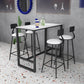 Contemporary Marble Pub Height Dining Table Trestle Indoor Counter Height Dining Table Black Without Chairs Clearhalo 'Bar Furniture' 'Bar Tables' 'bar_tables' 'furn' 'furn_bar_tables' 'Furniture' 'furniture_bar_tables' 'Kitchen & Dining Furniture' 'kitchen&dining_furn' 'kitchen' 4285197