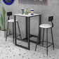 Contemporary Marble Pub Height Dining Table Trestle Indoor Counter Height Dining Table Black Without Chairs Clearhalo 'Bar Furniture' 'Bar Tables' 'bar_tables' 'furn' 'furn_bar_tables' 'Furniture' 'furniture_bar_tables' 'Kitchen & Dining Furniture' 'kitchen&dining_furn' 'kitchen' 4285202