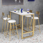 Contemporary Marble Pub Height Dining Table Trestle Indoor Counter Height Dining Table Clearhalo 'Bar Furniture' 'Bar Tables' 'bar_tables' 'furn' 'furn_bar_tables' 'Furniture' 'furniture_bar_tables' 'Kitchen & Dining Furniture' 'kitchen&dining_furn' 'kitchen' 4285204