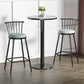 Modern Round Bar Dining Table Indoor White Top Bar Height Pub Table Metal Base in Black 21.7"L x 21.7"W x 41.3"H Without Chairs Clearhalo 'Bar Furniture' 'Bar Tables' 'bar_tables' 'furn' 'furn_bar_tables' 'Furniture' 'furniture_bar_tables' 'Kitchen & Dining Furniture' 'kitchen&dining_furn' 'kitchen' 4285246