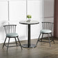 Modern Round Bar Dining Table Indoor White Top Bar Height Pub Table Metal Base in Black Clearhalo 'Bar Furniture' 'Bar Tables' 'bar_tables' 'furn' 'furn_bar_tables' 'Furniture' 'furniture_bar_tables' 'Kitchen & Dining Furniture' 'kitchen&dining_furn' 'kitchen' 4285250