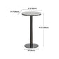 Modern Round Bar Dining Table Indoor White Top Bar Height Pub Table Metal Base in Black Clearhalo 'Bar Furniture' 'Bar Tables' 'bar_tables' 'furn' 'furn_bar_tables' 'Furniture' 'furniture_bar_tables' 'Kitchen & Dining Furniture' 'kitchen&dining_furn' 'kitchen' 4285255
