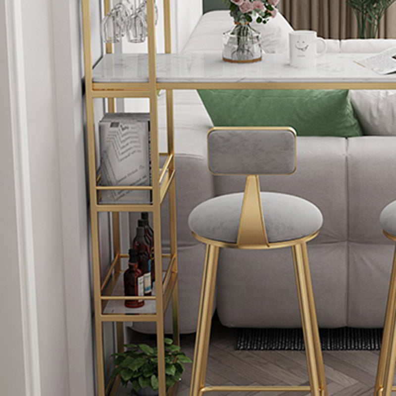 Living Room Double Pedestal Bar Wine Table Modern White Pub Height Dining Table Clearhalo 'Bar Furniture' 'Bar Tables' 'bar_tables' 'furn' 'furn_bar_tables' 'Furniture' 'furniture_bar_tables' 'Kitchen & Dining Furniture' 'kitchen&dining_furn' 'kitchen' 4285266