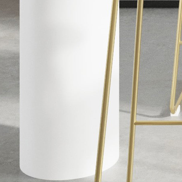 Marble Modern Double pedestal Patio Bar Table Indoor Bistro Bar Height Cocktail Table Clearhalo 'Bar Furniture' 'Bar Tables' 'bar_tables' 'furn' 'furn_bar_tables' 'Furniture' 'furniture_bar_tables' 'Kitchen & Dining Furniture' 4286384