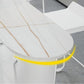 Marble Modern Double pedestal Patio Bar Table Indoor Bistro Bar Height Cocktail Table Clearhalo 'Bar Furniture' 'Bar Tables' 'bar_tables' 'furn' 'furn_bar_tables' 'Furniture' 'furniture_bar_tables' 'Kitchen & Dining Furniture' 4286387