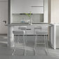 Marble Modern Double pedestal Patio Bar Table Indoor Bistro Bar Height Cocktail Table Clearhalo 'Bar Furniture' 'Bar Tables' 'bar_tables' 'furn' 'furn_bar_tables' 'Furniture' 'furniture_bar_tables' 'Kitchen & Dining Furniture' 4286391