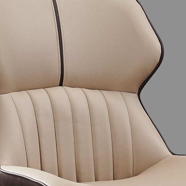 Contemporary Parsons Arm Chairs Leather Curved Dining and Accent Chairs Clearhalo ' kitchen&dining_furn' 'Dining Chairs' 'Dining Tables & Seating' 'dining_chair' 'furn' 'furn_dining_chair' 'Furniture' 'furniture_dining_chair' 'Kitchen & Dining Furniture' 'kitchen' 4286439