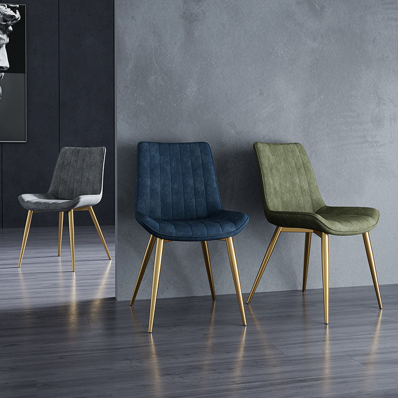 Scandinavian Metal Indoor-Outdoor Dining Chairs Parsons Chair with Metal Legs Clearhalo ' kitchen&dining_furn' 'Dining Chairs' 'Dining Tables & Seating' 'dining_chair' 'furn' 'furn_dining_chair' 'Furniture' 'furniture_dining_chair' 'Kitchen & Dining Furniture' 'kitchen' 4286444