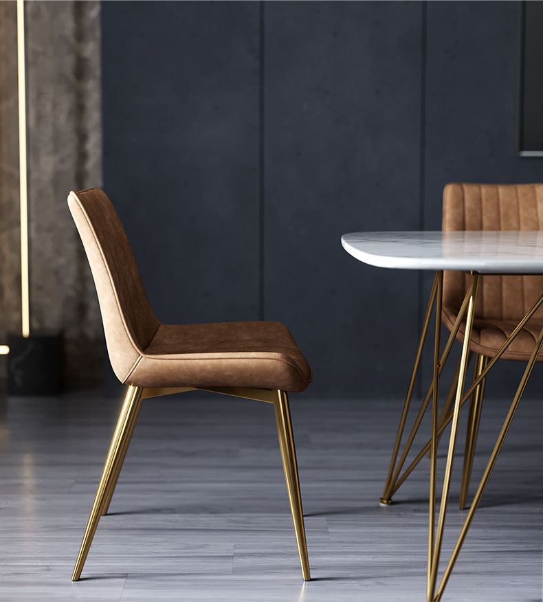 Scandinavian Metal Indoor-Outdoor Dining Chairs Parsons Chair with Metal Legs Clearhalo ' kitchen&dining_furn' 'Dining Chairs' 'Dining Tables & Seating' 'dining_chair' 'furn' 'furn_dining_chair' 'Furniture' 'furniture_dining_chair' 'Kitchen & Dining Furniture' 'kitchen' 4286460