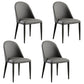 Modern Leather Curved Sloped Armless Chair Matte Finish Parsons Chair Grey 4 Piece Set Clearhalo ' kitchen&dining_furn' 'Dining Chairs' 'Dining Tables & Seating' 'dining_chair' 'furn' 'furn_dining_chair' 'Furniture' 'furniture_dining_chair' 'Kitchen & Dining Furniture' 'kitchen' 4286483