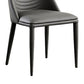 Modern Leather Curved Sloped Armless Chair Matte Finish Parsons Chair Clearhalo ' kitchen&dining_furn' 'Dining Chairs' 'Dining Tables & Seating' 'dining_chair' 'furn' 'furn_dining_chair' 'Furniture' 'furniture_dining_chair' 'Kitchen & Dining Furniture' 'kitchen' 4286487