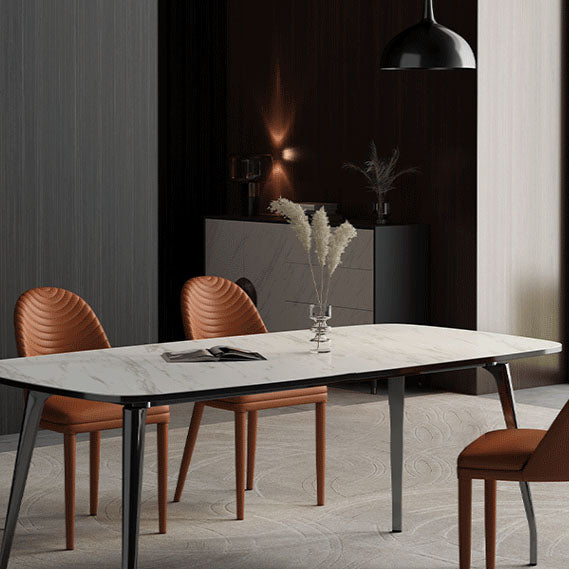 Modern Leather Curved Sloped Armless Chair Matte Finish Parsons Chair Clearhalo ' kitchen&dining_furn' 'Dining Chairs' 'Dining Tables & Seating' 'dining_chair' 'furn' 'furn_dining_chair' 'Furniture' 'furniture_dining_chair' 'Kitchen & Dining Furniture' 'kitchen' 4286489