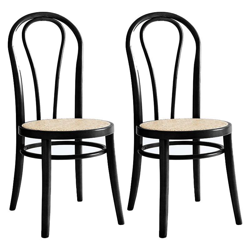 Traditional Wood Indoor-Outdoor Chairs Windsor Back Side Chair Black 2 Piece Set Clearhalo ' kitchen&dining_furn' 'Dining Chairs' 'Dining Tables & Seating' 'dining_chair' 'furn' 'furn_dining_chair' 'Furniture' 'furniture_dining_chair' 'Kitchen & Dining Furniture' 'kitchen' 4286497