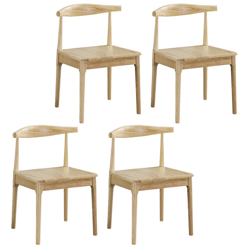 Modern Wood Dining Armless Chair Ladder Back Dining Chair for Kitchen Natural 4 Piece Set Clearhalo ' kitchen&dining_furn' 'Dining Chairs' 'Dining Tables & Seating' 'dining_chair' 'furn' 'furn_dining_chair' 'Furniture' 'furniture_dining_chair' 'Kitchen & Dining Furniture' 'kitchen' 4286521