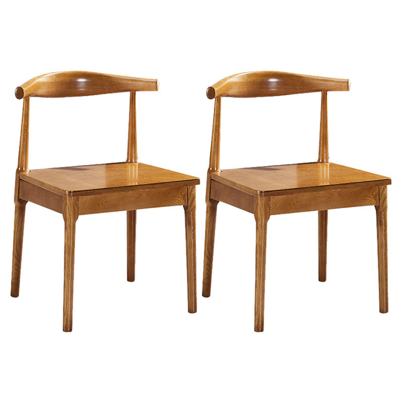 Modern Wood Dining Armless Chair Ladder Back Dining Chair for Kitchen Light Brown 2 Piece Set Clearhalo ' kitchen&dining_furn' 'Dining Chairs' 'Dining Tables & Seating' 'dining_chair' 'furn' 'furn_dining_chair' 'Furniture' 'furniture_dining_chair' 'Kitchen & Dining Furniture' 'kitchen' 4286527