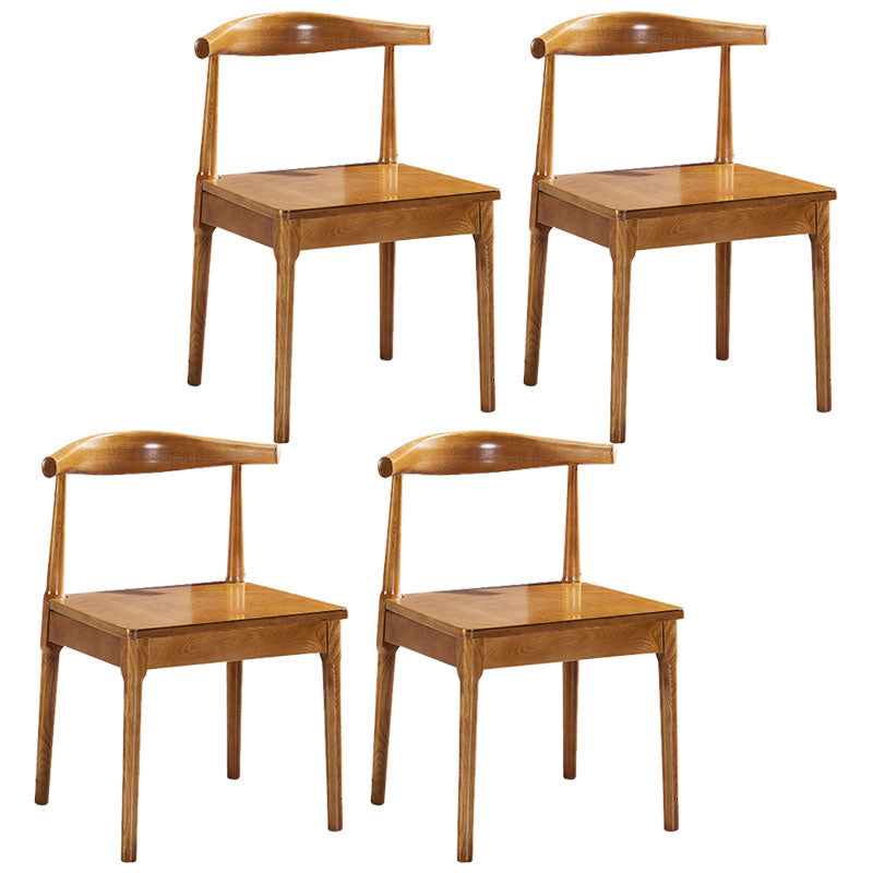 Modern Wood Dining Armless Chair Ladder Back Dining Chair for Kitchen Light Brown 4 Piece Set Clearhalo ' kitchen&dining_furn' 'Dining Chairs' 'Dining Tables & Seating' 'dining_chair' 'furn' 'furn_dining_chair' 'Furniture' 'furniture_dining_chair' 'Kitchen & Dining Furniture' 'kitchen' 4286528