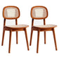 Solid Wood Dining Armless Chairs Indoor-Outdoor Open Back Chair Brown 2 Piece Set Clearhalo ' kitchen&dining_furn' 'Dining Chairs' 'Dining Tables & Seating' 'dining_chair' 'furn' 'furn_dining_chair' 'Furniture' 'furniture_dining_chair' 'Kitchen & Dining Furniture' 'kitchen' 4286532