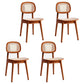 Solid Wood Dining Armless Chairs Indoor-Outdoor Open Back Chair Brown 4 Piece Set Clearhalo ' kitchen&dining_furn' 'Dining Chairs' 'Dining Tables & Seating' 'dining_chair' 'furn' 'furn_dining_chair' 'Furniture' 'furniture_dining_chair' 'Kitchen & Dining Furniture' 'kitchen' 4286534