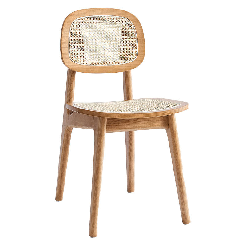 Solid Wood Dining Armless Chairs Indoor-Outdoor Open Back Chair Natural 1 Piece Clearhalo ' kitchen&dining_furn' 'Dining Chairs' 'Dining Tables & Seating' 'dining_chair' 'furn' 'furn_dining_chair' 'Furniture' 'furniture_dining_chair' 'Kitchen & Dining Furniture' 'kitchen' 4286542