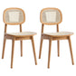 Solid Wood Dining Armless Chairs Indoor-Outdoor Open Back Chair Natural 2 Piece Set Clearhalo ' kitchen&dining_furn' 'Dining Chairs' 'Dining Tables & Seating' 'dining_chair' 'furn' 'furn_dining_chair' 'Furniture' 'furniture_dining_chair' 'Kitchen & Dining Furniture' 'kitchen' 4286545