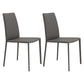 Contemporary Leather Curved Dining Chair Parsons Chair for Brasserie Dark Gray 2 Piece Set Clearhalo ' kitchen&dining_furn' 'Dining Chairs' 'Dining Tables & Seating' 'dining_chair' 'furn' 'furn_dining_chair' 'Furniture' 'furniture_dining_chair' 'Kitchen & Dining Furniture' 'kitchen' 4286551