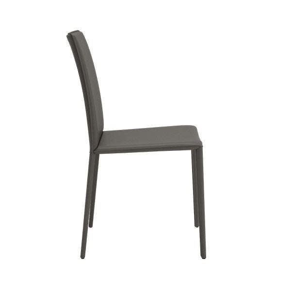 Contemporary Leather Curved Dining Chair Parsons Chair for Brasserie Clearhalo ' kitchen&dining_furn' 'Dining Chairs' 'Dining Tables & Seating' 'dining_chair' 'furn' 'furn_dining_chair' 'Furniture' 'furniture_dining_chair' 'Kitchen & Dining Furniture' 'kitchen' 4286556