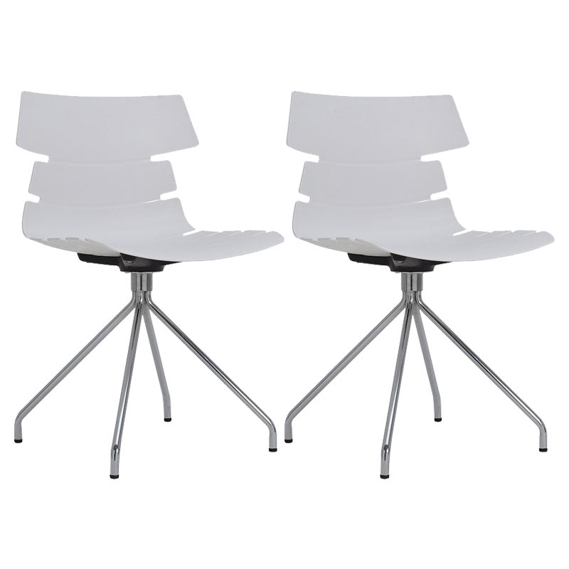 Contemporary Plastic Side Chair Solid Back Dining Chair for Restaurant White 2 Piece Set Clearhalo ' kitchen&dining_furn' 'Dining Chairs' 'Dining Tables & Seating' 'dining_chair' 'furn' 'furn_dining_chair' 'Furniture' 'furniture_dining_chair' 'Kitchen & Dining Furniture' 'kitchen' 4286565