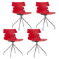 Contemporary Plastic Side Chair Solid Back Dining Chair for Restaurant Red 4 Piece Set Clearhalo ' kitchen&dining_furn' 'Dining Chairs' 'Dining Tables & Seating' 'dining_chair' 'furn' 'furn_dining_chair' 'Furniture' 'furniture_dining_chair' 'Kitchen & Dining Furniture' 'kitchen' 4286573