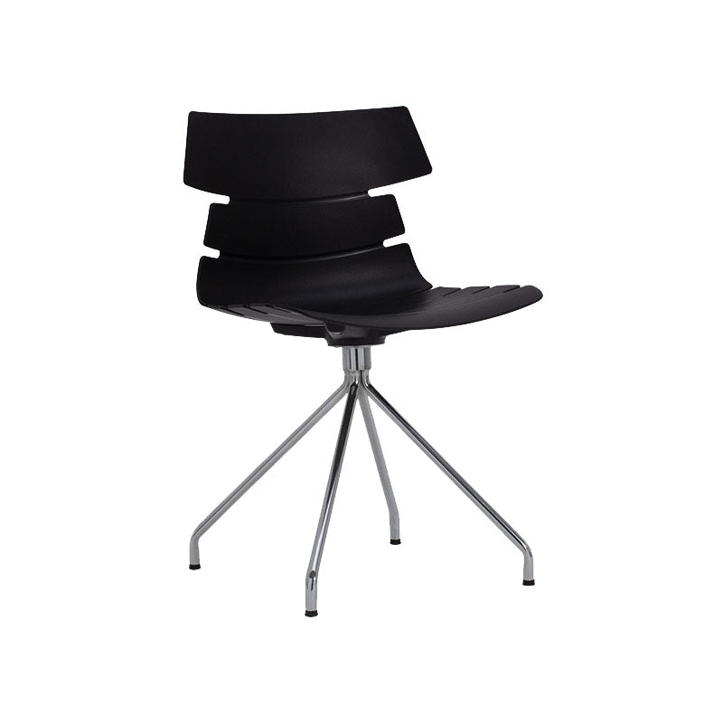 Contemporary Plastic Side Chair Solid Back Dining Chair for Restaurant Black 1 Piece Clearhalo ' kitchen&dining_furn' 'Dining Chairs' 'Dining Tables & Seating' 'dining_chair' 'furn' 'furn_dining_chair' 'Furniture' 'furniture_dining_chair' 'Kitchen & Dining Furniture' 'kitchen' 4286584